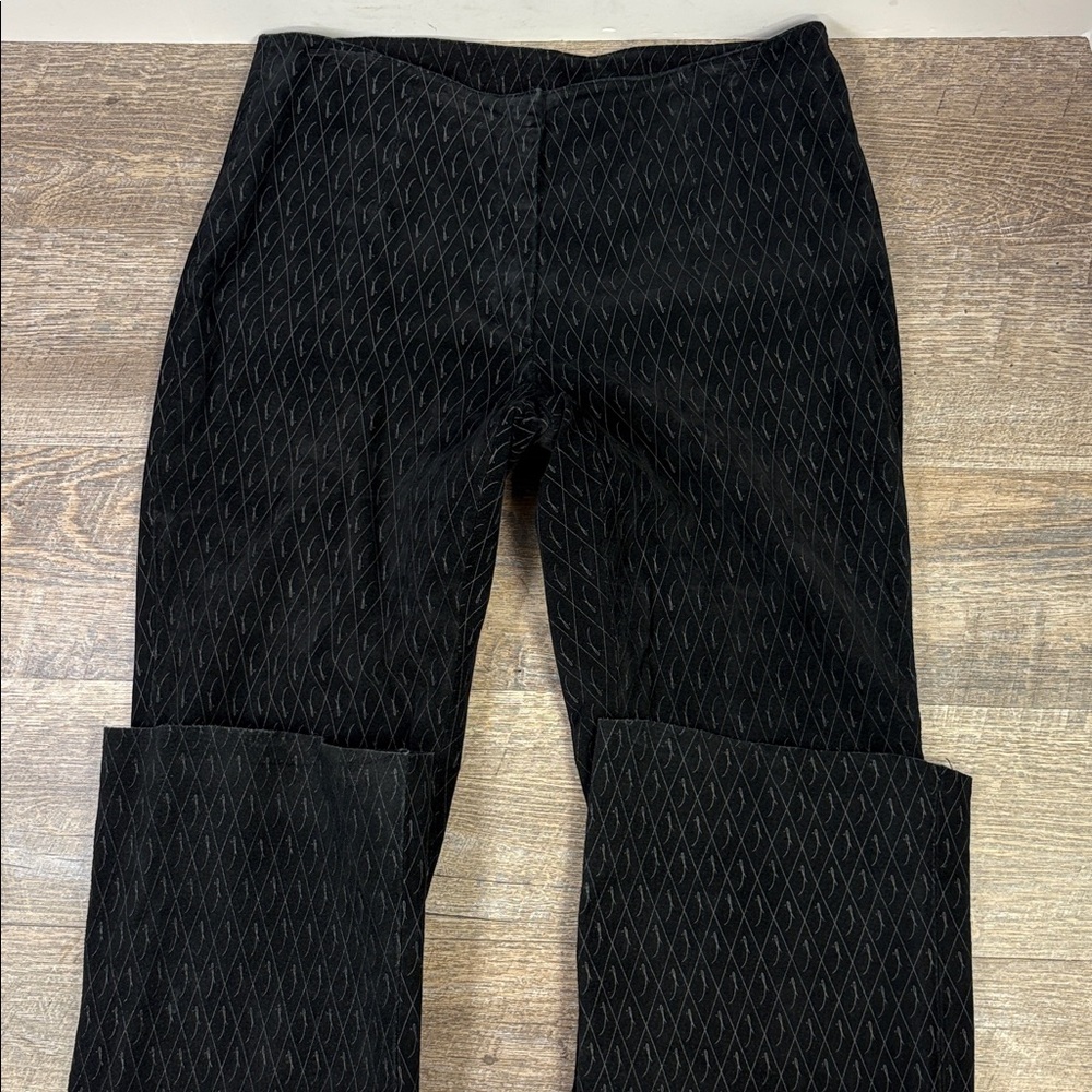 Venus Williams for Wilson’s Leather Black Patterned Suede Pants | Size 8